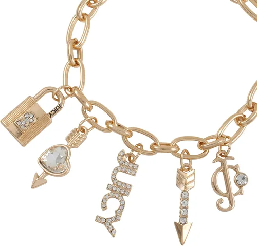 Miniatura 2 de Juicy Couture Pulsera con dije dorado para mujer, Metal, Piedra de vidrio