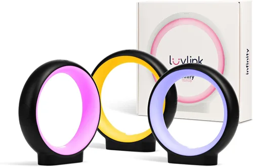 Miniatura 10 de LuvLink Infinity Voice v2 Send Sounds & Color - Lámpara de amistad galardonada (juego de dos, blanco)