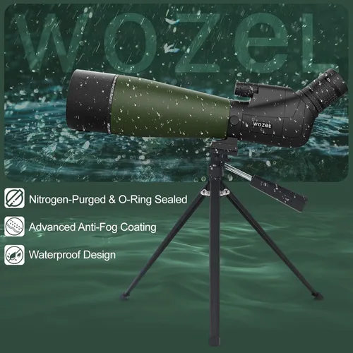 Miniatura 4 de WOZEL 25-75X80 Alcances de detección para disparo de objetivo - Alcance de observación HD con trípode, bolsa de transporte y soporte para teléfono