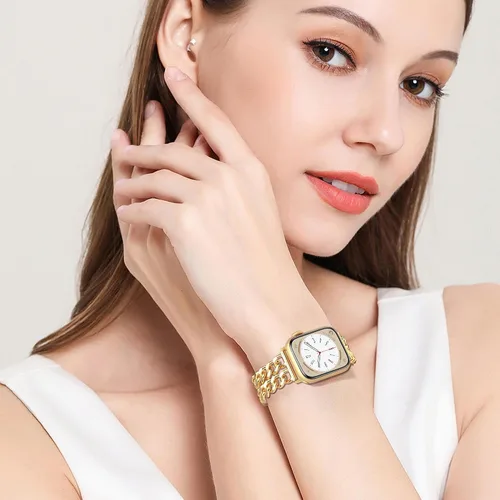 Miniatura 5 de Correas de metal para reloj para mujeres compatibles con Apple Watch para mujeres y hombres de 40 mm, 38 mm, 41 mm, 42 mm, 44 mm, 45 mm, 46 mm
