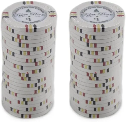 Miniatura 2 de Claysmith Gaming Bluff Canyon Poker Chip - Compuesto de arcilla pesada de 0.48 oz, paquete de 50