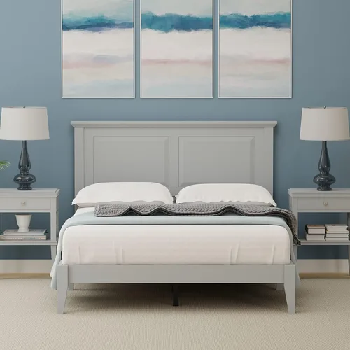 Miniatura 19 de Glenwillow Home Cama de plataforma de madera maciza estilo cabaña en tamaño matrimonial - Cereza clásica