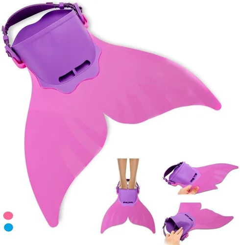 Aleta de natación ajustable de sirena para entrenamiento de natación, niñas, niños, niños AIWANK