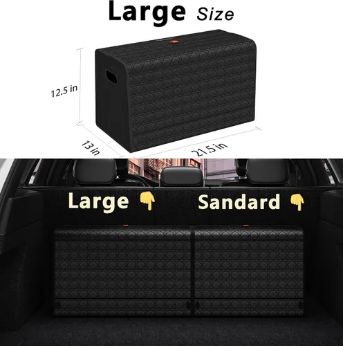 Miniatura 2 de GMQ Organizador de maletero de automóvil para SUV, organizadores de automóvil y almacenamiento con almacenamiento plegable, tapa magnética de gran