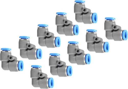 Miniatura 16 de M METERXITY Paquete de 2 codos neumáticos de aire – Empuje de 90 grados para conectar accesorios de aire de conexión rápida, aplicar a la conexión