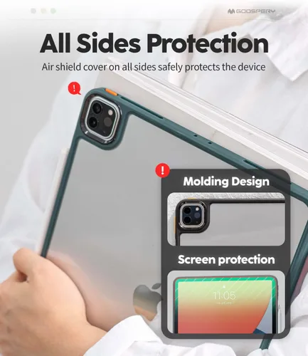 Miniatura 3 de Goospery Air Shield - Funda para iPad Pro de 6ª/5ª/4ª generación de 12.9 pulgadas, funda delgada ligera diaria con labios de policarbonato duradero