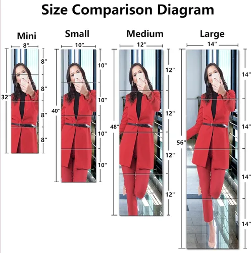 Miniatura 7 de Unbreakable Acrylic Full Length Mirror for Wall Mounted, Full Body Mirror for Kids, Flexible Plastic Safe Shatterproof, 4 PCS 10 x 10 Inches