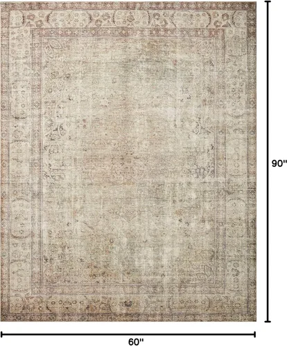 Miniatura 3 de Loloi Colección Margot MAT-01 Antiguo/Salvia 5'-0" x 7'-6" Alfombra de área con CloudPile, alfombra grande con patrón fácil de limpiar y sin