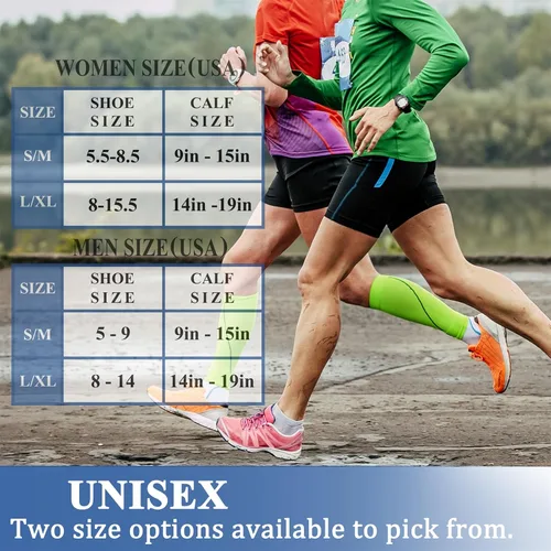 Miniatura 6 de CHARMKING 6 pares de calcetines de compresión para mujeres y hombres, el mejor apoyo para enfermeras, correr, atletismo, viajes de vuelo