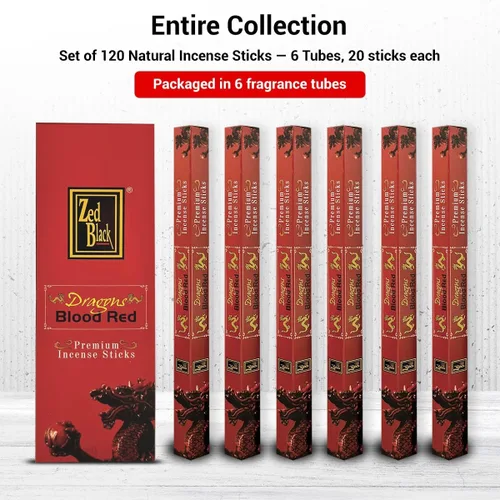 Miniatura 6 de Dragons Blood - Varitas de incienso de 120 unidades Incienso de resina natural enrollada a mano Sangre de Drago para protección Limpieza