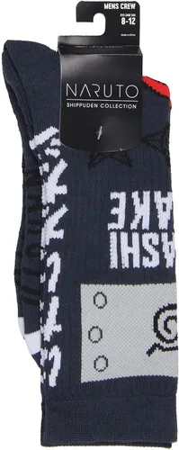 Miniatura 5 de Bioworld Naruto Shippuden Kakashi Hatake Hidden Leaf Village Logo Athletic Crew Socks, Naranja