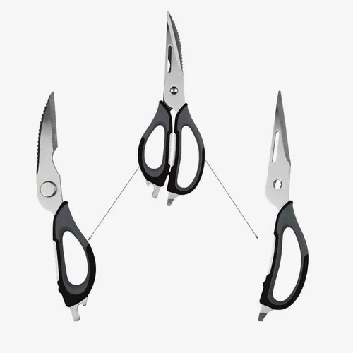 Miniatura 3 de Tijeras de cocina, tijeras profesionales resistentes de acero inoxidable multiusos con tapa, tijeras de cocina afiladas resistentes para verduras