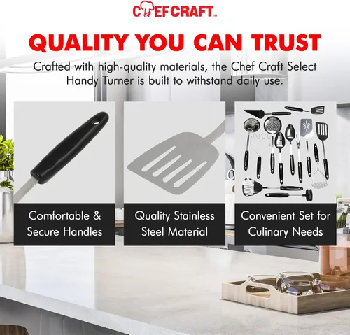 Miniatura 6 de Chef Craft Select - Volteador/Espátula, 10.5 pulgadas, acero inoxidable