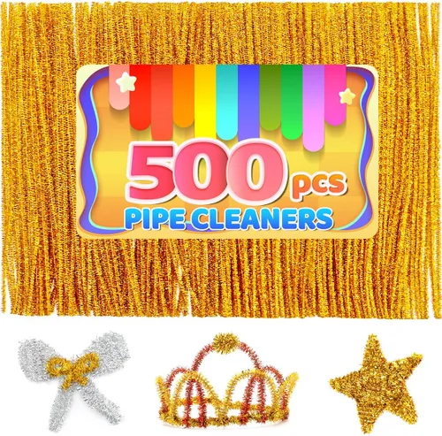 Miniatura 13 de Iooleem 200 piezas de limpiadores de tubería marrones, tallos de chenilla, limpiadores de tubería para manualidades, manualidades con limpiadores