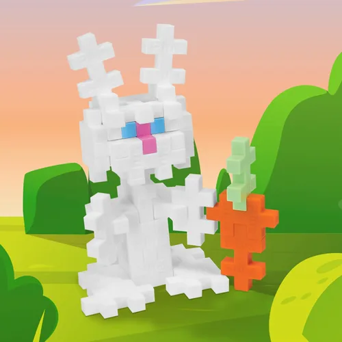 Miniatura 2 de Plus Plus Bunny - Juego de bloques de construcción de rompecabezas 3D, mini piezas entrelazadas, actividades divertidas de vacaciones para niños