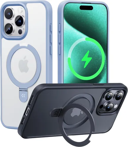 Miniatura 63 de CASEKOO- Funda para iPhone 15 c/soporte magnético invisible [protecc. militar contra caídas] [compatible c/MagSafe], a prueba de impactos, delgada