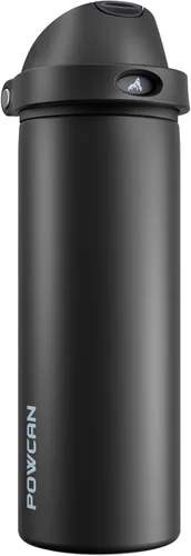 Miniatura 28 de POWCAN - Botella de agua aislada, 24 oz, tapa 2 en 1, boquilla de botón, popote abatible, a prueba de fugas, acero inoxidable, para portavasos
