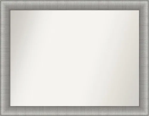Miniatura 175 de Amanti Art Espejo de baño plateado para sobre fregadero, 28 x 47 pulgadas, espejo rectangular de plata imperial, marco de madera tradicional de gran