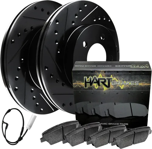 Miniatura 12 de Hart Brakes Kit Frenos y Rotores Delanteros Pastillas de Freno Delantero Rotores y Pastillas de Freno Pastillas y Rotores de Freno Cerámico