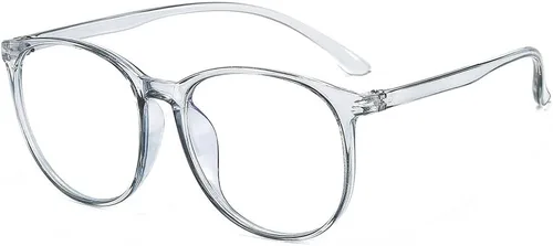 Gafas transparentes para computadora, marco para mujeres y hombres, anti luz azul, redondos, lentes opacos, lentes ópticos