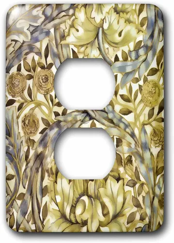 3dRose LSP _ 52266 _ 6 Vintage 1876 patrón por Morris y Company africano Marigold 2 enchufe Outlet Cover