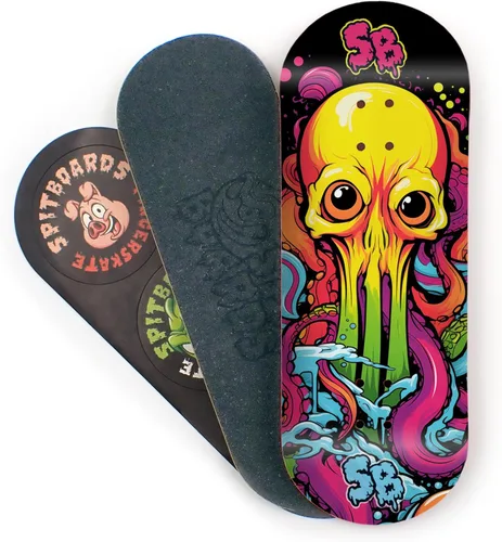 Miniatura 2 de SPITBOARDS® Diapasón de 34 mm - Madera Real (5 Capas) Forma Clásica de Popsicle Callejera - Tamaño: 34 x 96 mm - Diapasón Gráfico Único