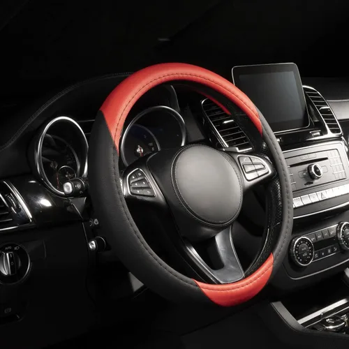 Miniatura 17 de Lord Autofashion - Funda para volante, piel sintética, interior de goma antideslizante, comodidad para todas las estaciones, 14.5-15 pulgadas