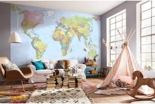Miniatura 2 de Komar XXL4-038 Mural de mapa del mundo, multicolor