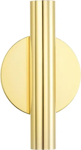 Miniatura 10 de PATIKIL Florero de tubo floral de metal montado en la pared, estante de florero de flores secas para decoración de exhibición, oro rosa