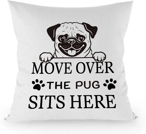 Miniatura 12 de Fundas de almohada Boxer Decor de 18 x 18 pulgadas, decoración del hogar de perros, regalos para amantes de los perros, almohadas decorativas Move
