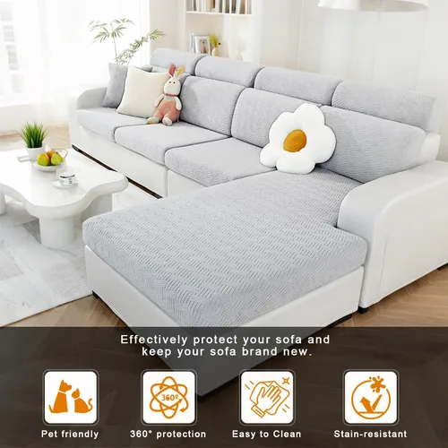 Miniatura 2 de Fundas de cojín para sofá, fundas de sofá mágicas, fundas lavables y elásticas para asientos modulares y en forma de L, protectores de muebles