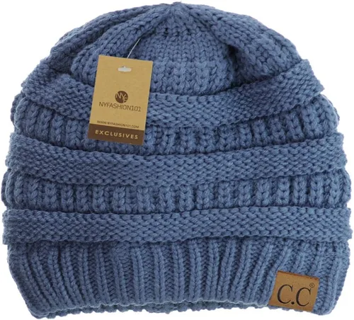 Miniatura 218 de C.C Trendy Warm Chunky Soft Stretch Cable Knit Beanie