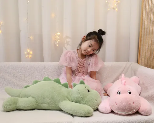 Miniatura 6 de XMV Muñeco de peluche de dinosaurio con peso de 31 pulgadas y 5 libras, peluche grande con peso, lindo juguete de peluche en forma de almohada