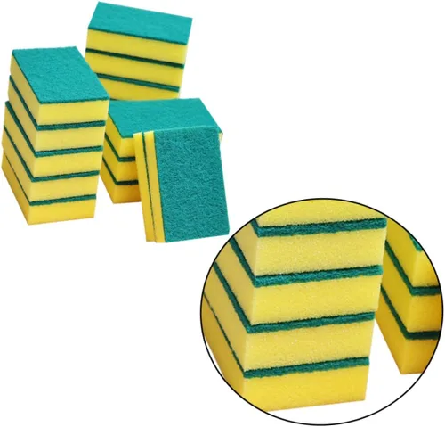 Miniatura 5 de Healifty Grande para la limpieza 15pcs Juego de esponjas para lavar platos autodescontaminación estropajo almohadillas cocina baño ayudante
