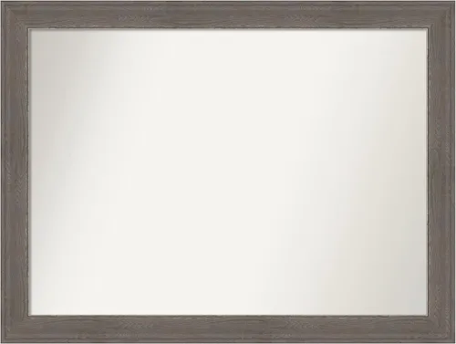 Miniatura 546 de Amanti Art Espejo de pared personalizado no biselado (24.5 x 24.5 pulgadas), marco gris marrón alta, varios tamaños personalizados, espejo de baño