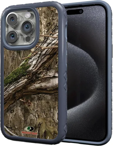 Miniatura 116 de cellhelmet Mossy Oak Agua Yellowfin Funda de doble capa en gris diseñada para iPhone 13 Mini a prueba de golpes y caídas, duradera, como se ve