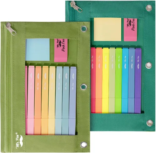 Miniatura 38 de Mr. Pen - Estuche para lápices de 2 piezas - Estuche con cremallera para lápices para carpeta de 3 anillas