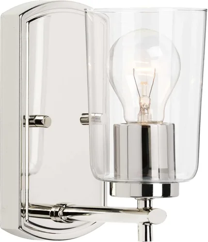 Miniatura 30 de Progress Lighting Adley Collection - Lámpara de tocador de baño tradicional con 3 luces, de cristal transparente, color negro mate, 7-5/8 x 23 Mate