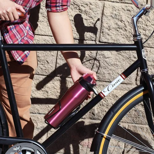 Miniatura 6 de Cupture Botella de acción con asa - Acero inoxidable aislado al vacío, 22 oz Rosa