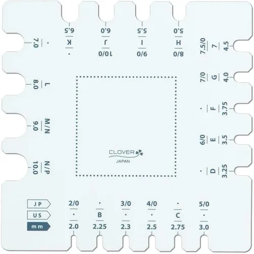 Miniatura 4 de Regla y Calibrador de Agujas Clover Swatch, Blanco
