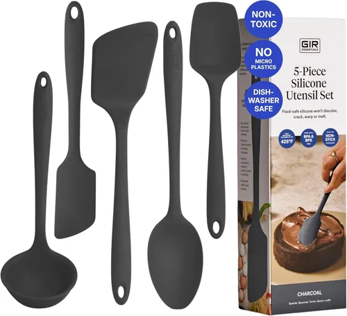 Miniatura 15 de GIR: Get It Right Juego de 10 piezas de utensilios de cocina esenciales de silicona - Cucharón, Espátula, Volteador, Cuchara y Cuchara de borde