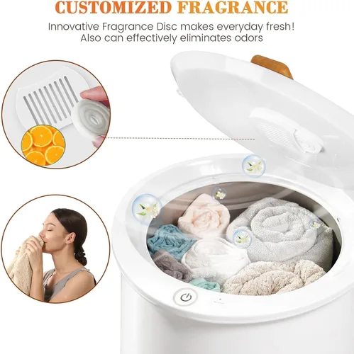 Miniatura 4 de Keenray Calentador de toallas, cubo calentador de toallas de lujo, calentador de toallas grande para baño, apagado automático, se adapta a hasta dos