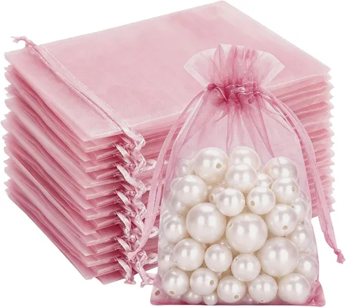 Miniatura 18 de G2PLUS Bolsas de organza moradas de 4 x 6 pulgadas, 100 bolsas de organza con cordón, bolsas de malla transparente para joyas, bolsa de regalo