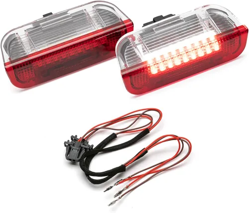 Miniatura 3 de Luces LED de cortesía para VW Passat B6 Golf GTI MK5 MK6 MK7 Jetta, 18-SMD rojo + blanco LED puerta trasera luz de bienvenida luces interiores