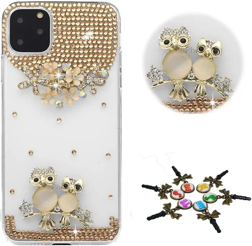 Miniatura 50 de Sparkle - Funda para teléfono compatible con Samsung Galaxy Z Flip 2 5G - Elegante - Funda 3D hecha a mano con diseño de diamantes de imitación