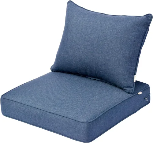 Miniatura 10 de ovios Cojines para muebles de patio al aire libre con funda extraíble, sofá, sofá biplaza, asiento y respaldo, juego de cojines gruesos impermeables