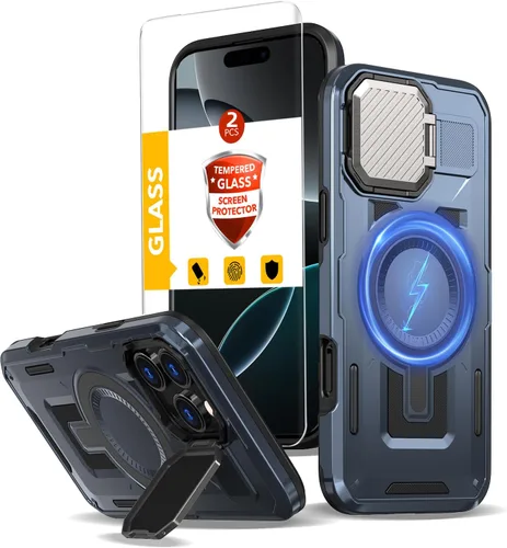 Miniatura 10 de Funda magnética para Google Pixel 9A compatible con cargador inalámbrico MagSafe, para Pixel 9A, funda de teléfono integrada de 360 °, con 2