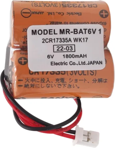 SHENYANG MR-BAT6V1 2CR17335A WK17 6V 1800mAh Batería con enchufe para Mitsubishi CNC