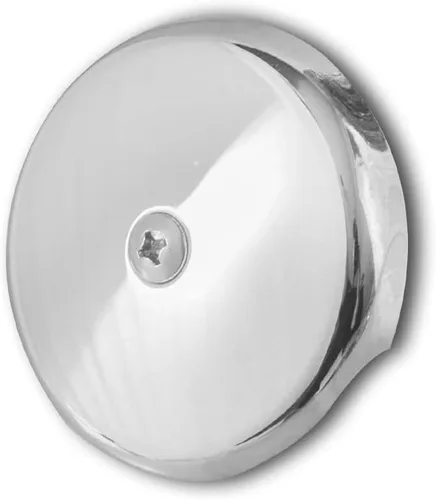 Placa de desagüe de bañera de un solo orificio con tornillos a juego, fácil de instalar, cromado chapado Cromo chapado