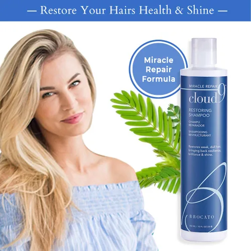 Miniatura 2 de Brocato Champú restaurador Cloud 9, 10 onzas líquidas Champú Miracle Repair, hidratante, hidratante y revitalizante Para cabello débil, opaco